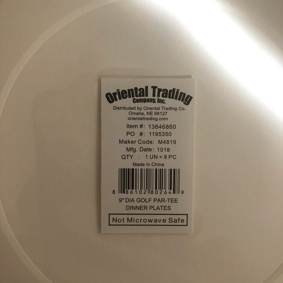 𝅺ORIENTAL Trading Golf Plates - Picture 7 of 7